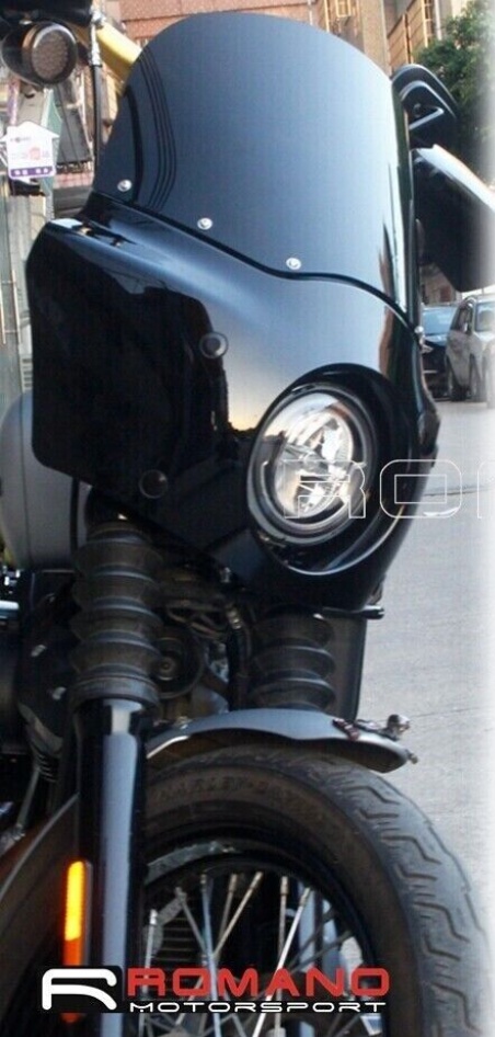 11"" Black Windshield Front Fairing Kit For Harley Dyna Super Glide FXDWG 2006-17