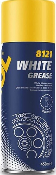 MANNOL High Performance White Lithium Grease 450ml Lubrication Spray Aerosol