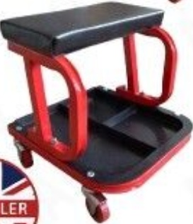 MECHANICS PADDED CREEPER TROLLEY SEAT CAR GARAGE WORK STOOL SWIVEL WHEELS CHAIR