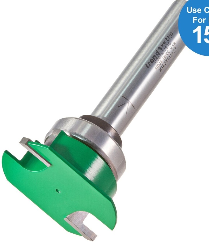 Trend C207x1/2TC CraftPro Guided Aquamac 21 / Aquatex A10 Recesser Router Cutter