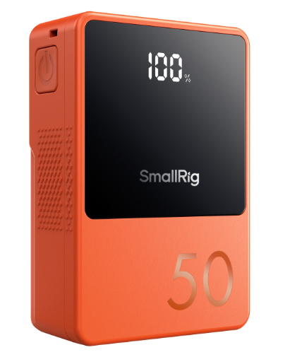 SmallRig VB50 Mini V Mount Battery - Orange - 3400 mAh - 50W - Image 2