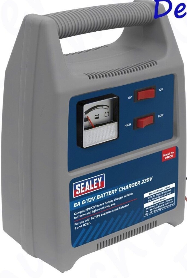 Sealey DSBC8 6/12V Battery Charger 8A 230V