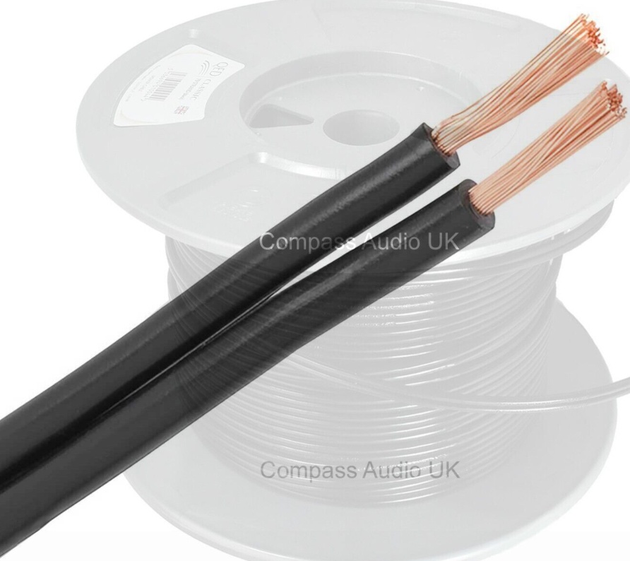 30m QED 79 Strand Speaker Cable OFC Oxygen Free Copper BLACK Unterminated