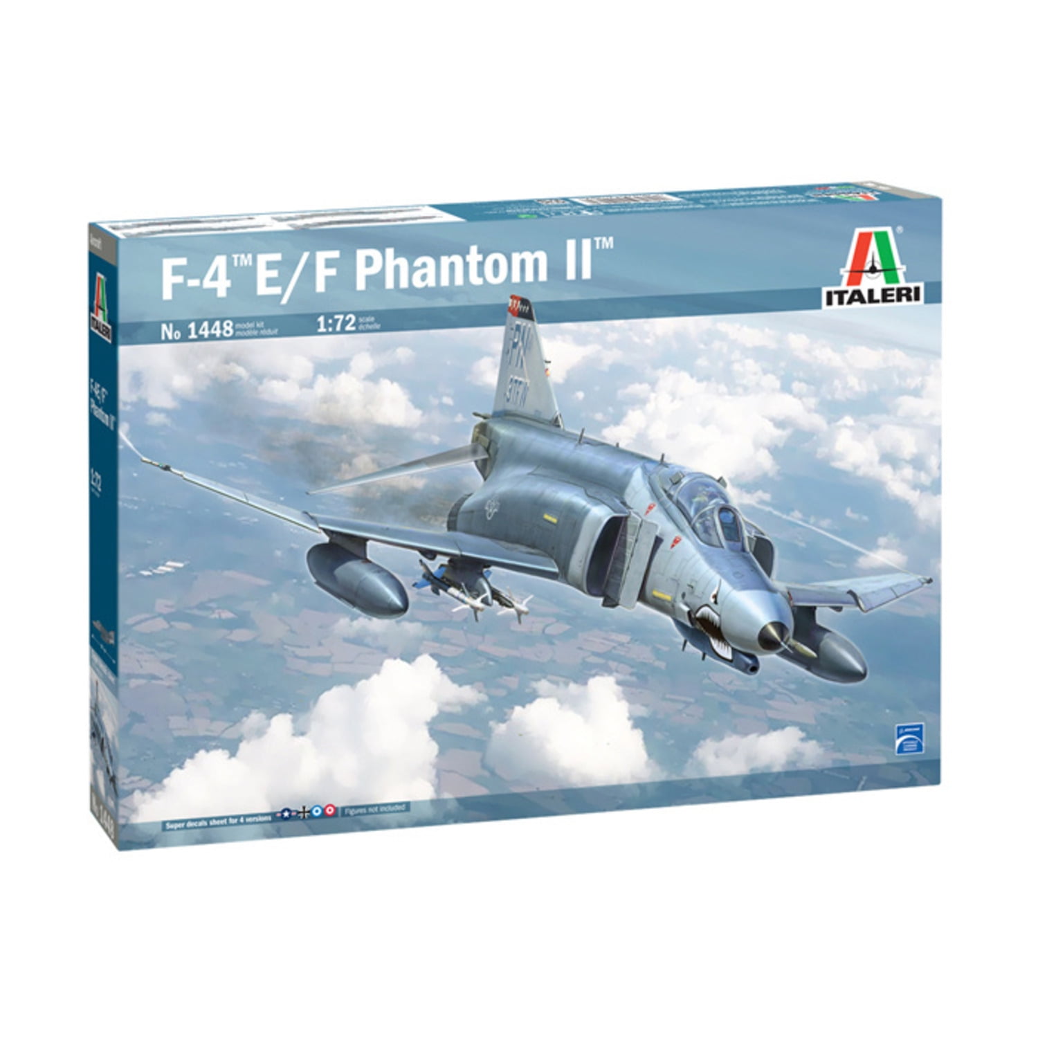 Italeri 1448S 1:72 F-4E/F Phantom Ii Model Kit Size 1