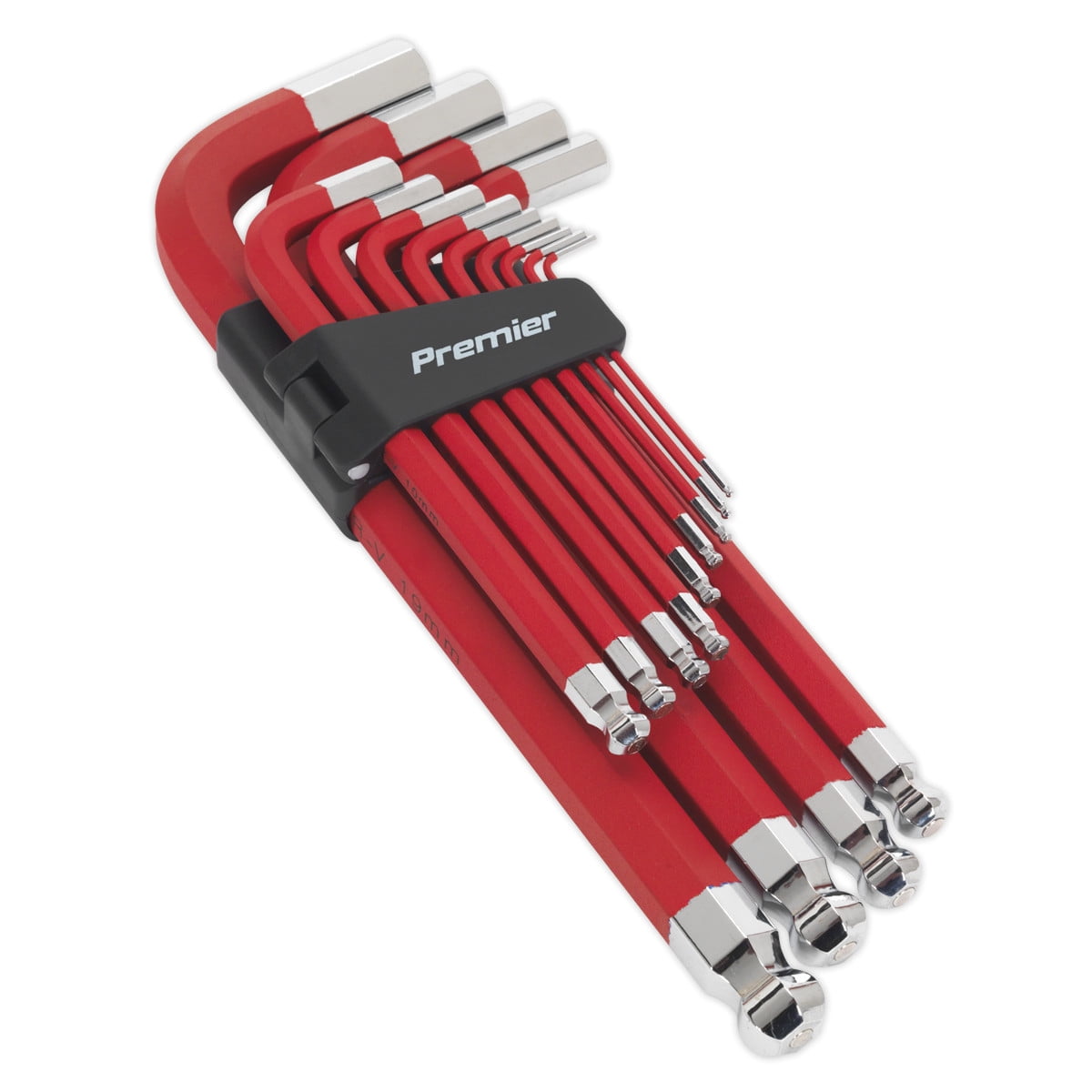 Sealey AK7187 Premier Jumbo Anti-Slip Ball-End Hex Key Set 13pc