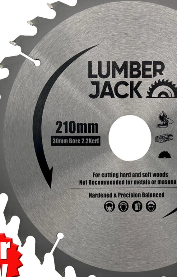 Lumberjack TCT Circular Saw Blade 210mm x 30mm x 48T for Mitre & Table Saws