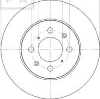 For Honda Brake Discs Pair Front Vented MDC1897 258 mm Diameter Mintex