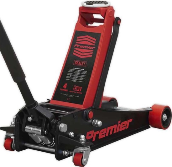 Sealey Trolley Jack 4tonne Rocket Lift Red - 4040AR