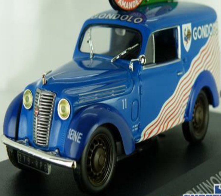 RENAULT DAUPHINOISE MODEL VAN GONDOLO BISCUITS ADVERTISING 1:43 SCALE IXO K8