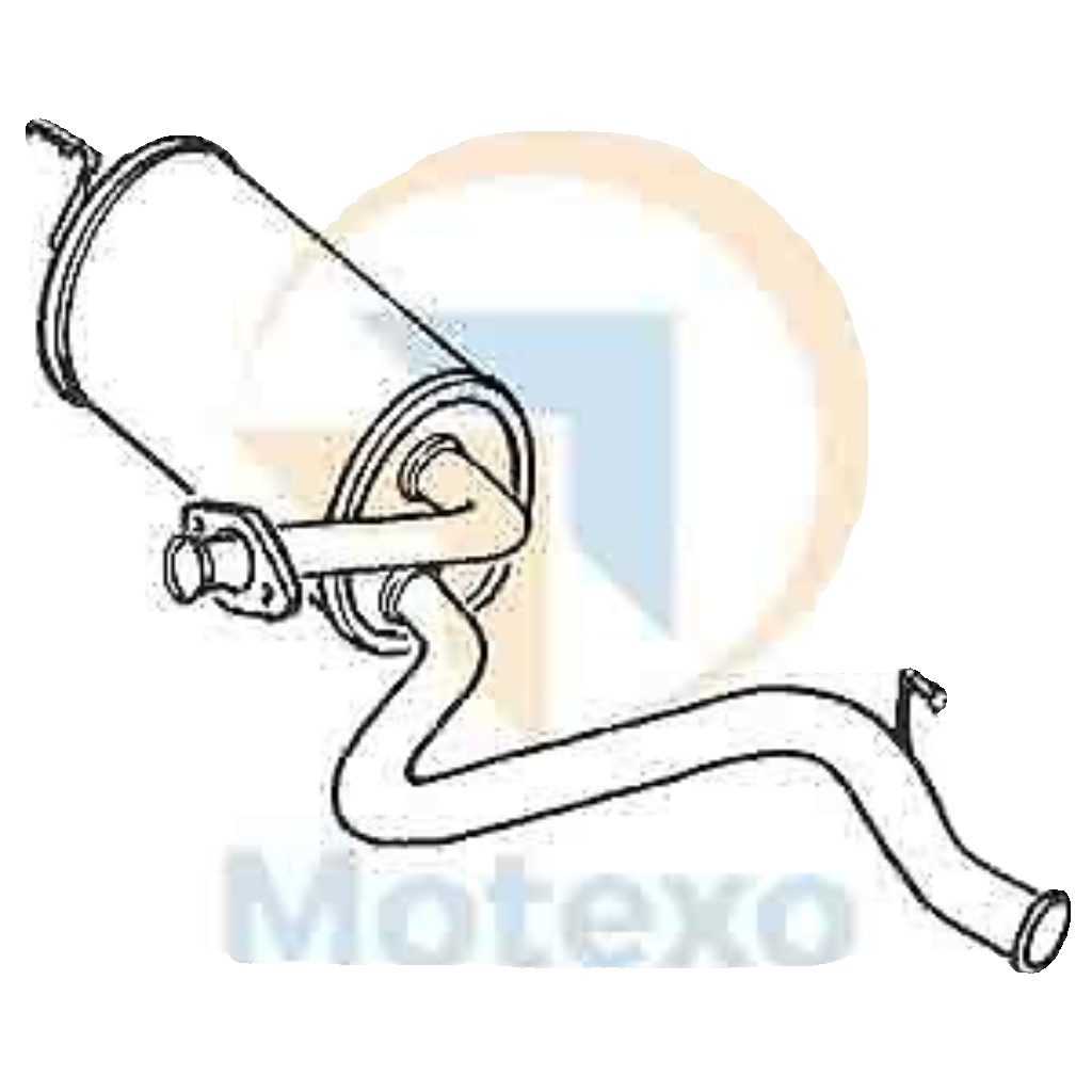 Klarius box with tail pipe fits Land Rover 90 2.5 94-95 LR145J