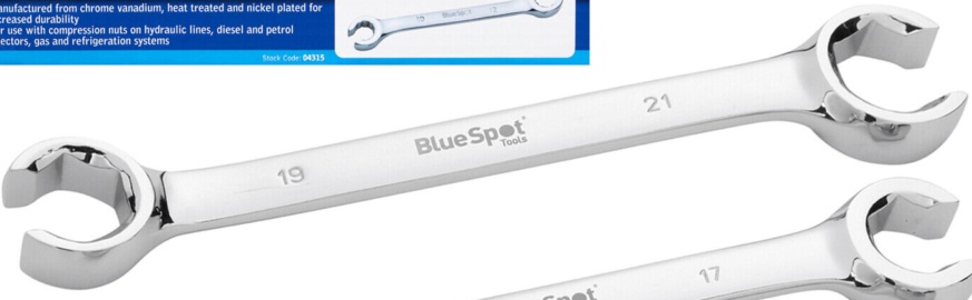 BlueSpot - 5 PCE Flare Nut Spanner Set (9-21mm)