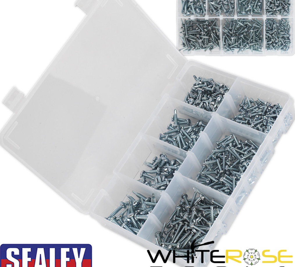 Sealey AB060SDS Zinc Plated Self-Drilling Screw Assortment Phillips Pan Head