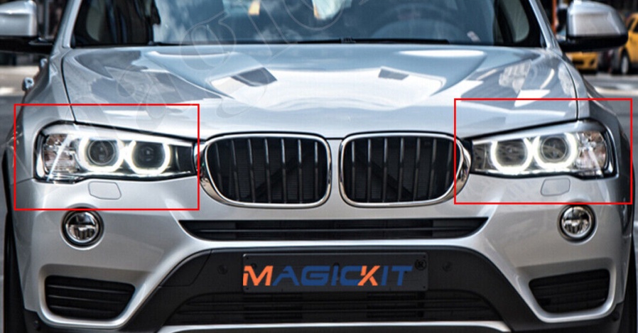 For BMW X3 X4 F25 F26 2014-2018 LCI Headlight Lens Cover Replacement LEFT+RIGHT