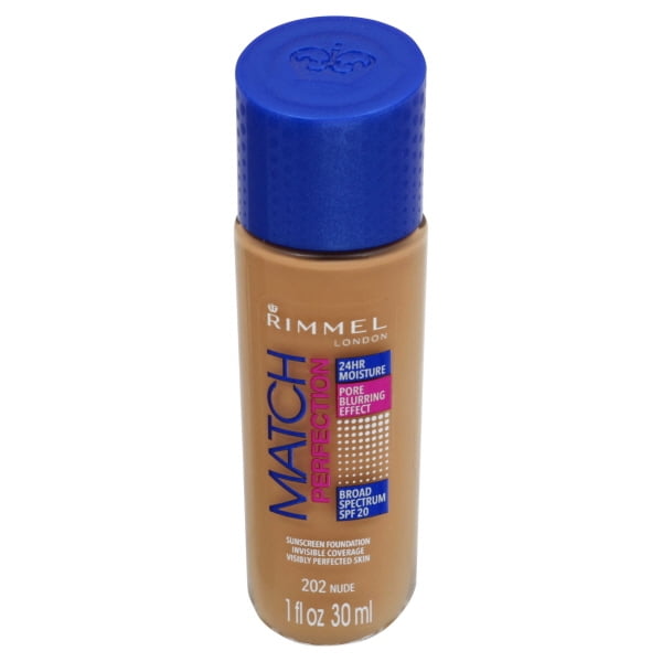 Rimmel Match Perfection Foundation. Invisible Coverage. #202 NUDE.