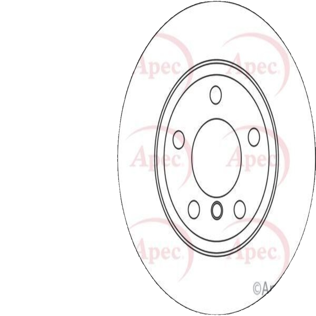 Apec Brake Disc Front Single 34119804829 34119811538 5028906063122 DSK2999