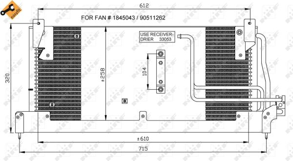 NRF Air Con Condenser 35218 AC Conditioning 1618015 1618046 1618108 1850032 New