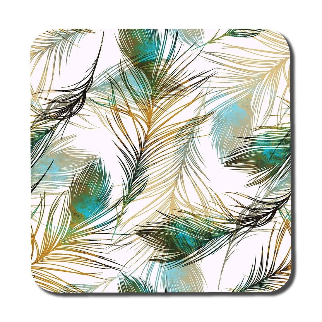 Benjamin Tate Design Imprints Peacock Feathers (Coaster)