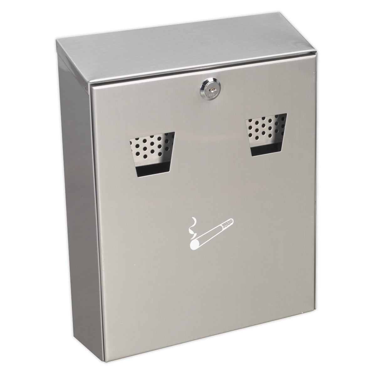 Sealey Rcb02 Cigarette Bin Wall-Mounting Stainless Steel - Image 3