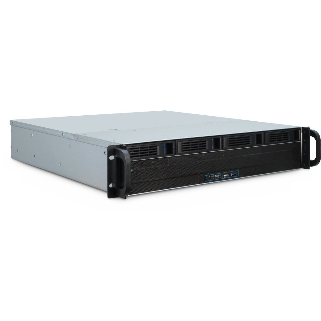 Inter-Tech 2U 2404L S-ATA Supporto Nero, Grigio (Inter-Tech IPC 2U-2404L - rack- - Immagine 4