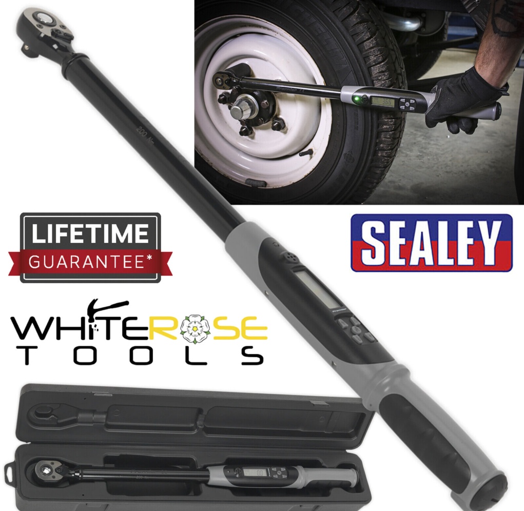 - Sealey Angle Torque Wrench Digital 1/2"sq Drive 20-200Nm(14.7-147.5Lb.ft) Black Series Stw306B - Image 4