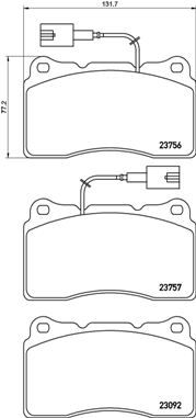 Brake Pads Set Front P23154 Brembo 77366389 23756 23757 23092 Quality Guaranteed - Image 6