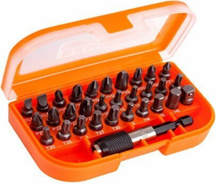 Bahco Bit Set Orange Black 31 Pcs Bit Set For Slotted Phillips Pozidriv TORX