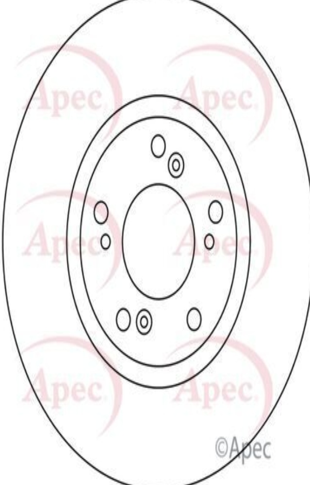 Braking Brake Disc APEC DSK2464 Front Vented Fits Honda S2000 Outer Ø 300mm