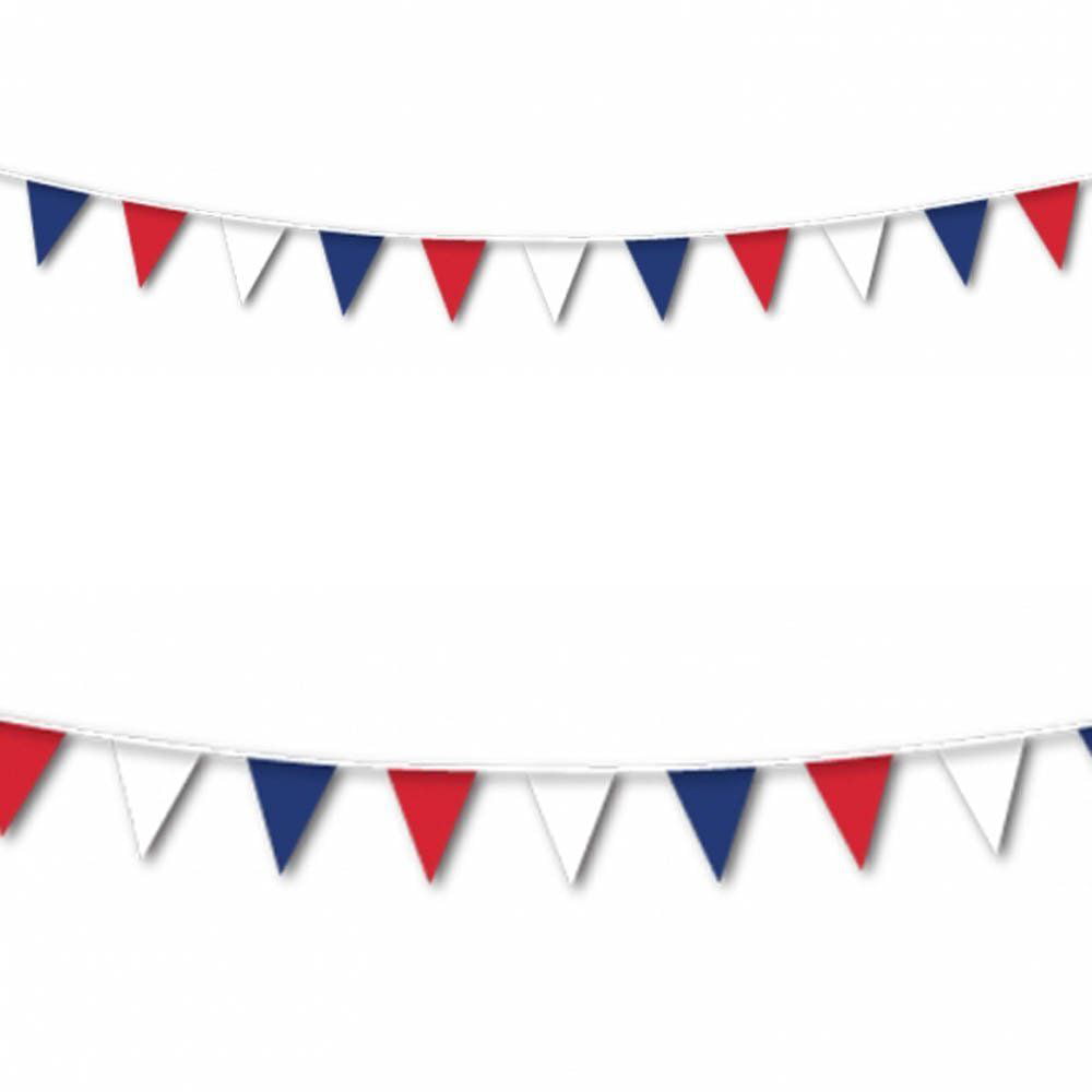 Shatchi Red/White/Blue Union Jack British Queen Jubilee Red White Blue 20 Flags Bunting Party 10M