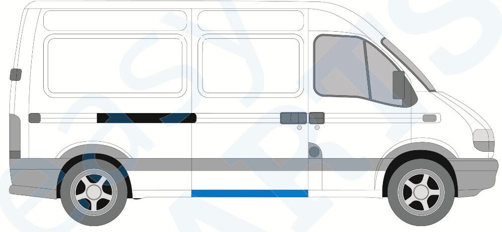 RENAULT MASTER MOVANO 1998-2010 SLIDING DOOR SILL REPAIR PANEL / RIGHT RH