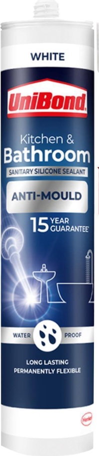 UniBond Anti-Mould WHITE Kitchen & Bathroom Sealant