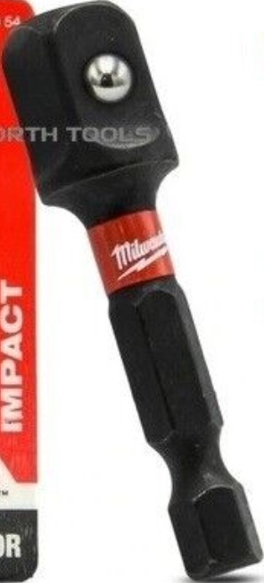 Milwaukee Socket Adapter Shockwave 1/4"" in Hex 3/8"" in SQ Impact Duty Adaptor