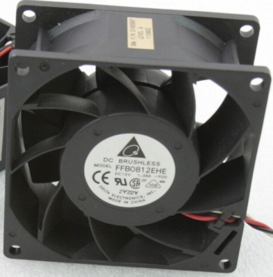 2X DELTA FFB0812EHE System Cooler Lüfter 80X80X38MM 38MM 80MM 3-Pin 12V 5200RPM