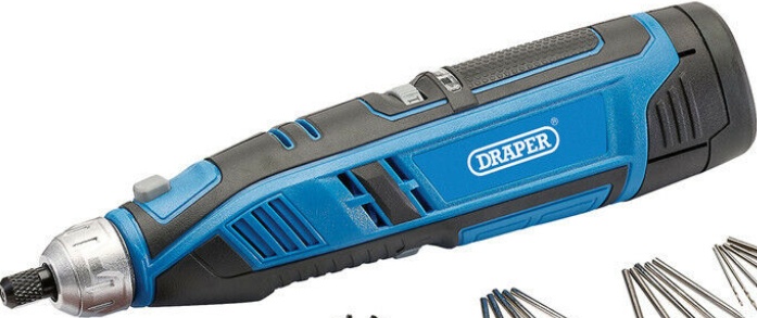 Draper 70298 12V Rotary Multi-Tool Kit 1 x 15Ah Battery 1 x Fast Charger (50 Pie