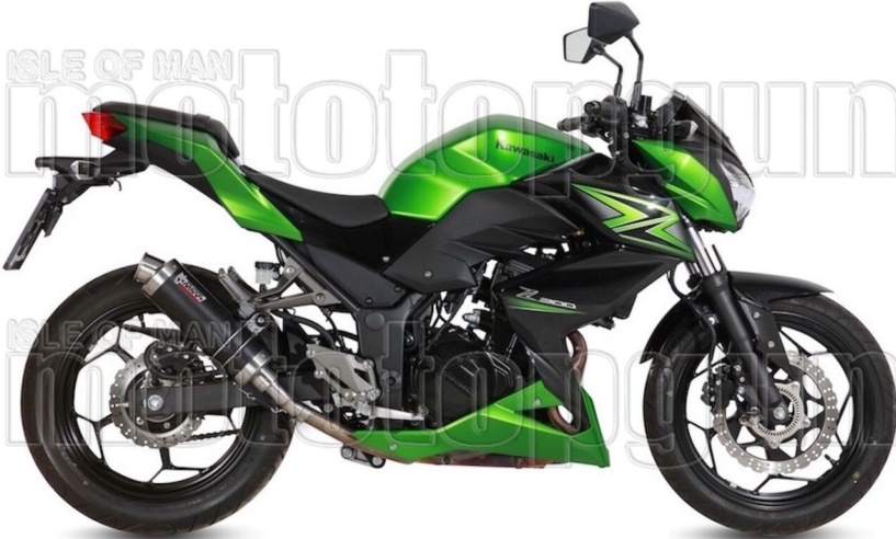 Mivv Exhaust Muffler GP Carbon kat for KAWASAKI Z 300 2015 > 2016