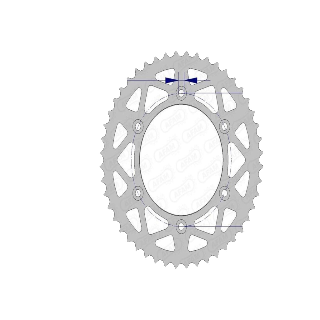 AFAM Aluminum Crown 72304-Pitch 520 For Motorcycle Parts Accessories