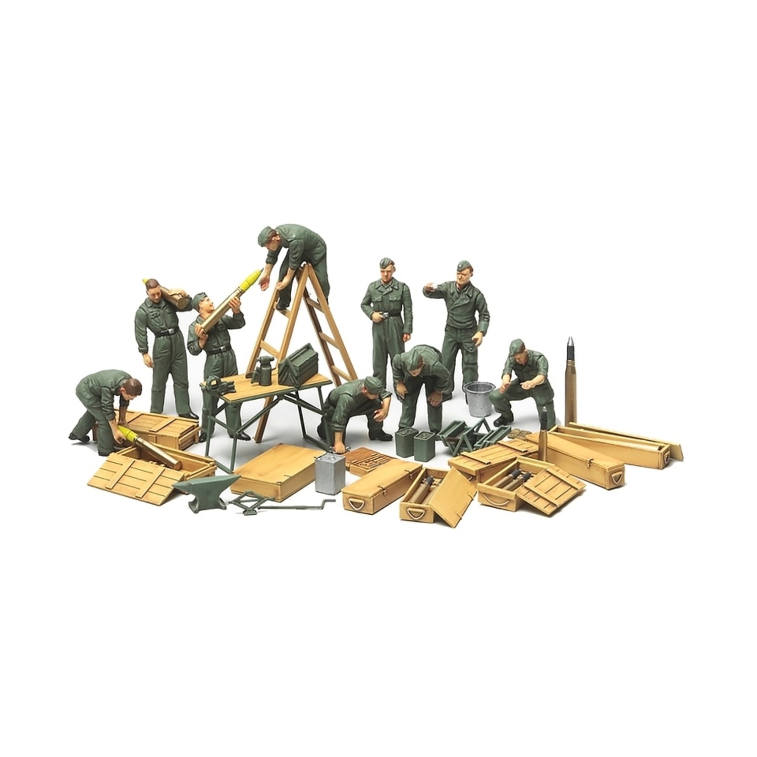 TAMIYA 32547 WWII German Tank Maintenance Crew Set 1:48 Military Model Kit