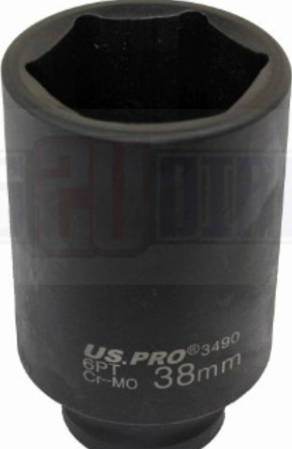 US PRO Tools 34mm 1/2"" dr 6 Point Deep Hub Nut Socket, Gearbox etc 3489