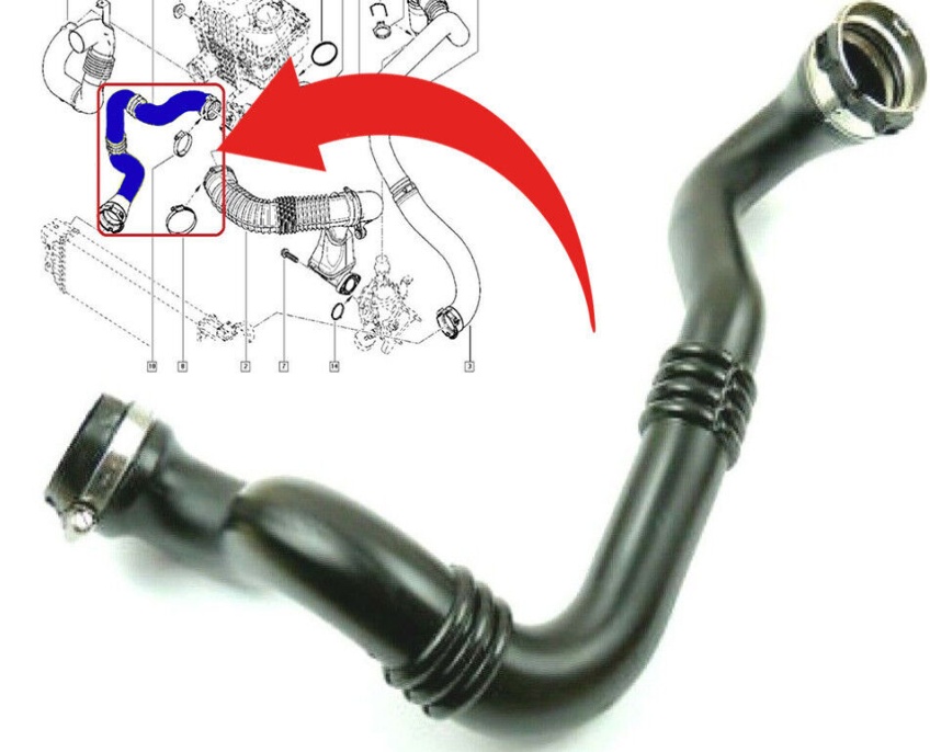 Intercooler Turbo Pipe For Vauxhall Movano Mk II (B) Nissan NV400 X62 93167987