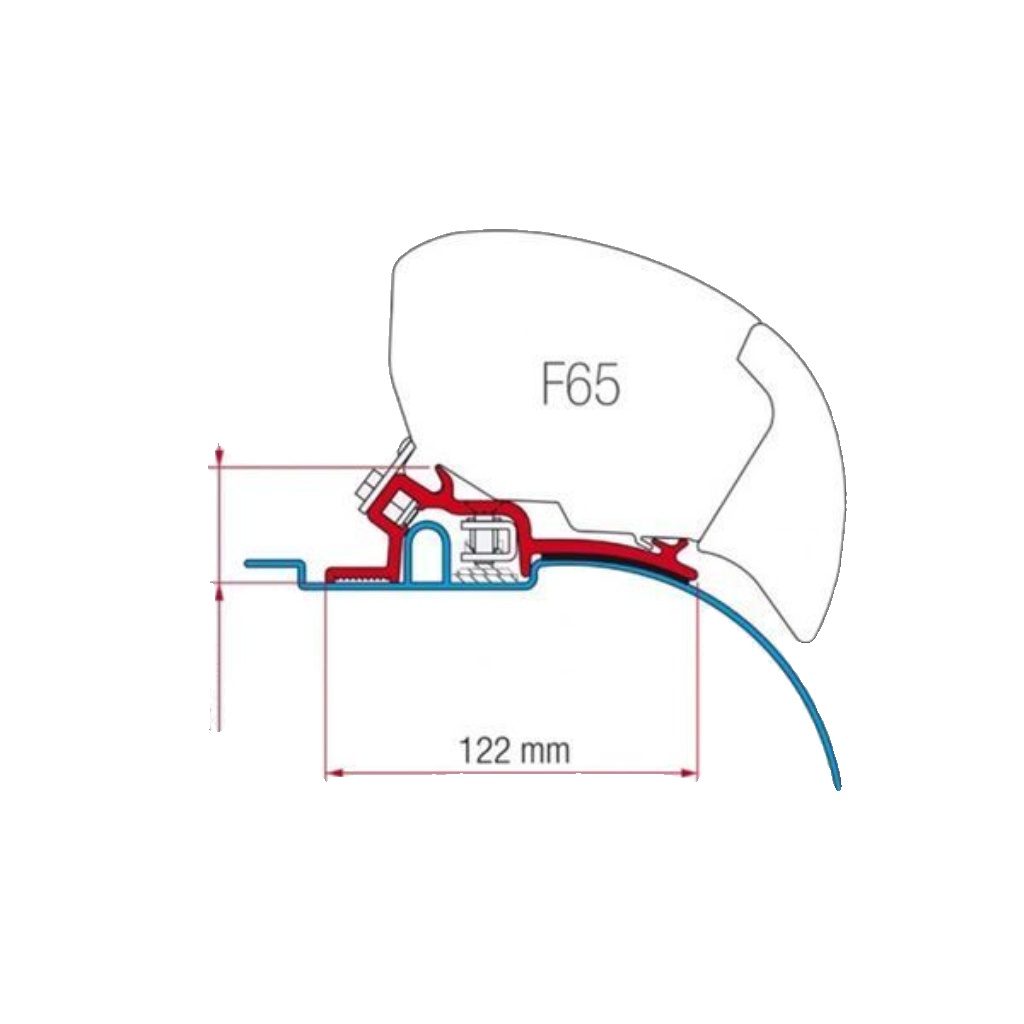 Fiamma F65 / F80 Awning Adapter Kit - Ducato Pre 2006 High Roof 98655-693