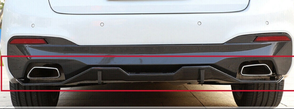 FOR BMW 5 SERIES G30 G31 M PERFORMANCE M5 STYLE REAR BUMPER DIFFUSER CARBON LOOK