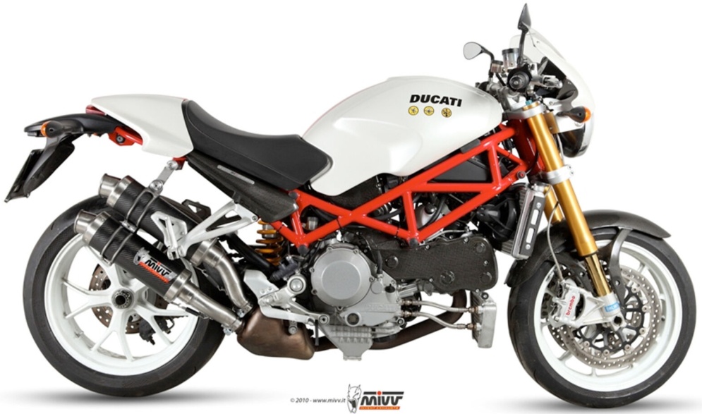 Mivv Ducati Monster S4RS 2007 Terminali Di Scarico Per Moto Marmitte Gp Carbonio