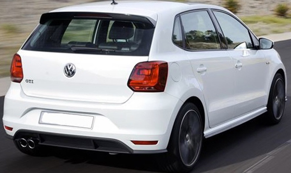 Rear Bumper Complete Primed Twin Exhaust Cut Out Fits VW Polo GTI 2014-2017 New