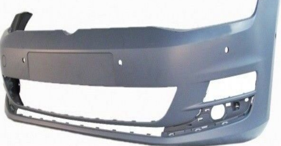 Fits Volkswagen Golf Mk7 2012-2017 Front Bumper Primed W/4 Sensor & 2 PDC Holes