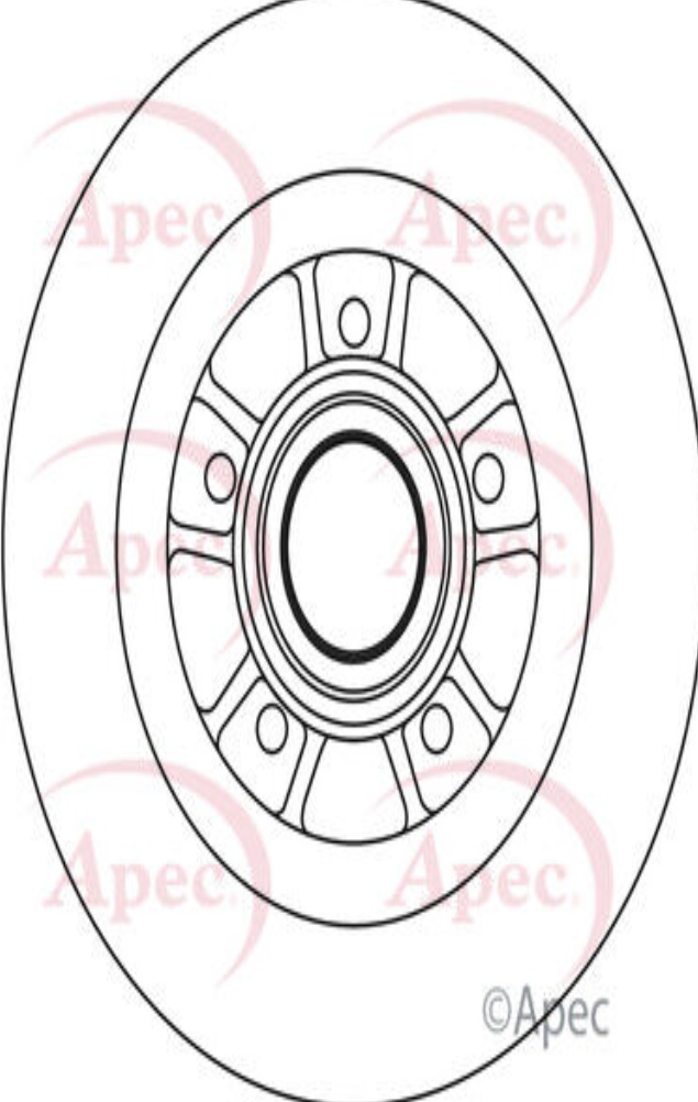 2X APEC REAR BRAKE DISC FOR RENAULT MEGANE SCÉNIC