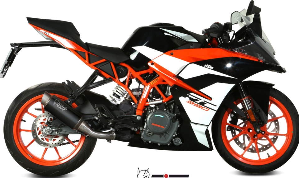 Mivv Exhaust Muffler GP PRO Black Inox black kat for KTM RC 390 2017 > 2020