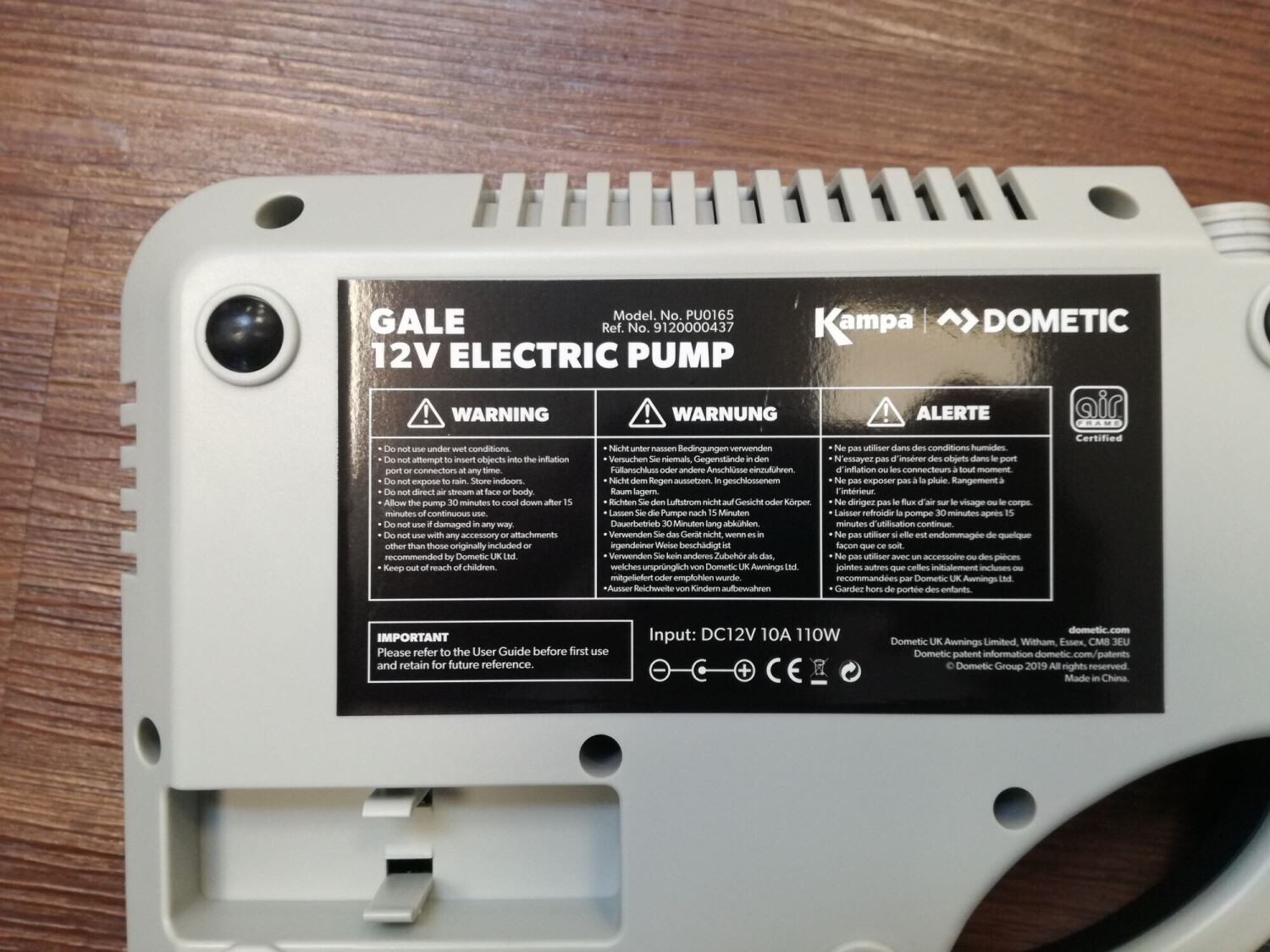 Dometic Gale 12V Electric Inflatable Air Awning & Tent Pump