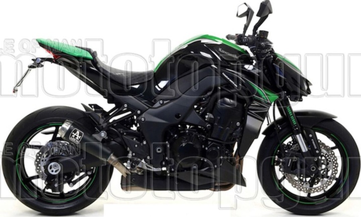 Exhaust Arrow Pro Race Steel Black Kawasaki Z 1000 2017 > 2020