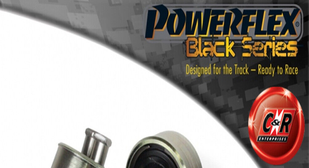 PFF19-1302GBLK Powerflex Black Front Lower Arm Rear Bushes Caster Adjustable
