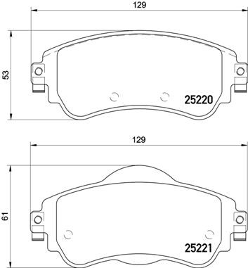 Fits BREMBO P 61 105 Brake Pad Set, Disc Brake - Image 11