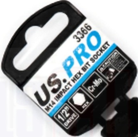US PRO Tools 1/2"" dr Impact Hex Bit Socket M14 x 78mm 3366